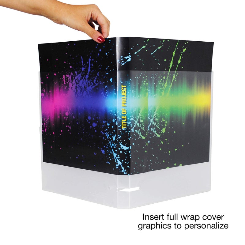 UniKeep 3 Ring View Binder - Binder Case is Fully Enclosed - Available in White, Clear, or Black and in Various Spine Widths (Pack of 3, Clear, 1.0 Inch) - Image 3